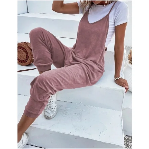 Boho Casual Cami Capri Jumper Jumpsuit - Picture 6 of 9